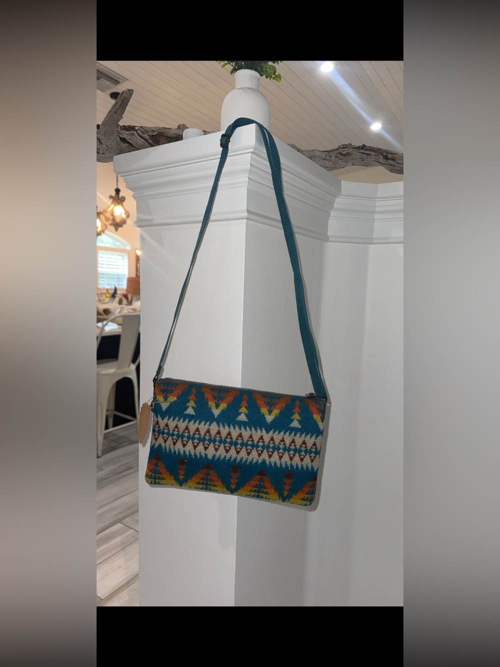 Pendleton Wool Aztec Pattern Crossbody Bag👛✨ - Picture 3 of 3